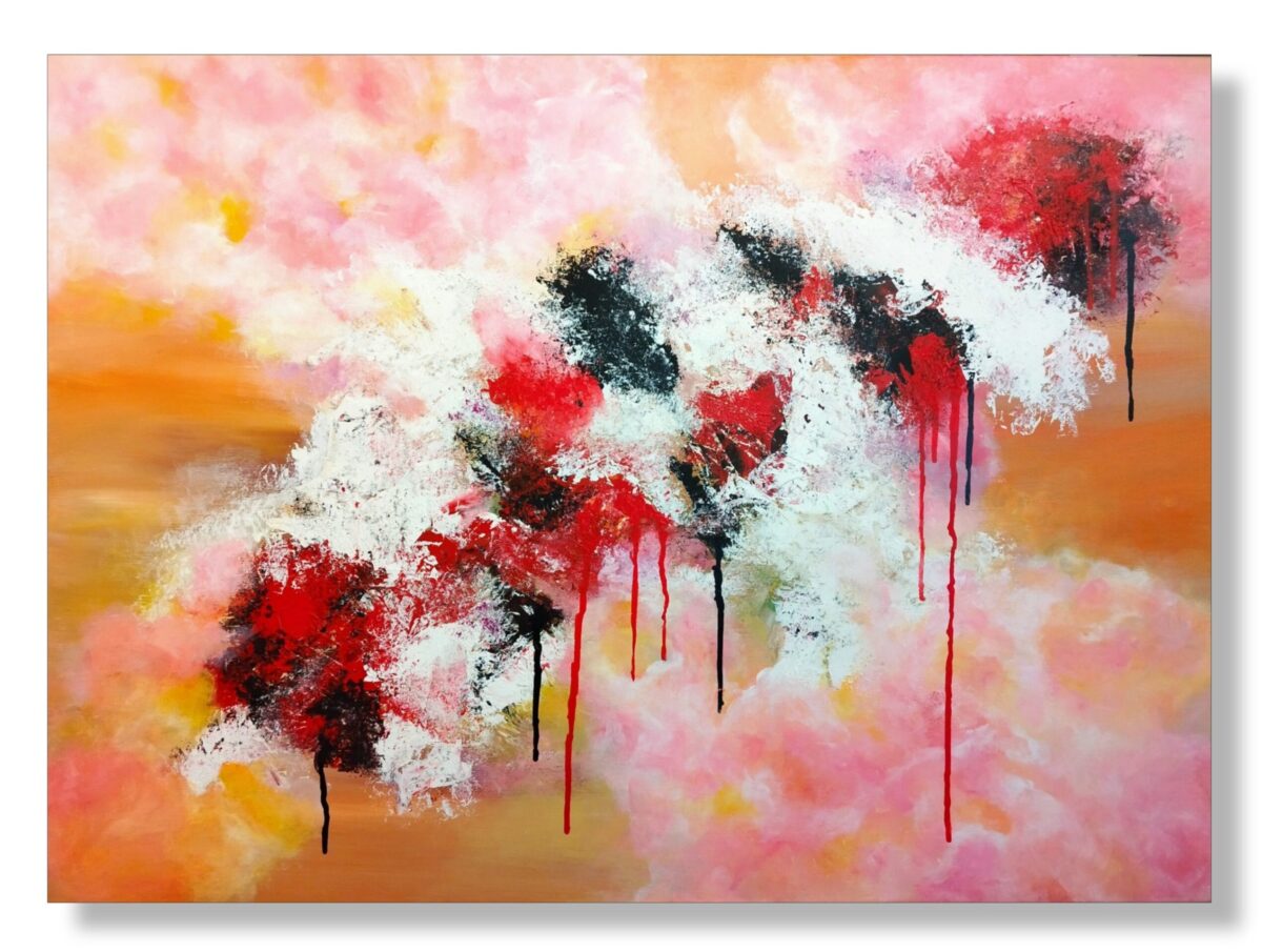 Large abstract painting by Selda Bergman