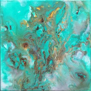 🔴Abstract painting :Turquoise 