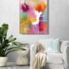 Soft pastel‑tone abstract canvas by Selda Bergman with delicate layered textures